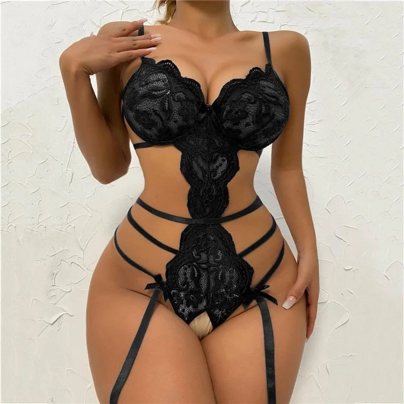 Body en dentelle à nœuds