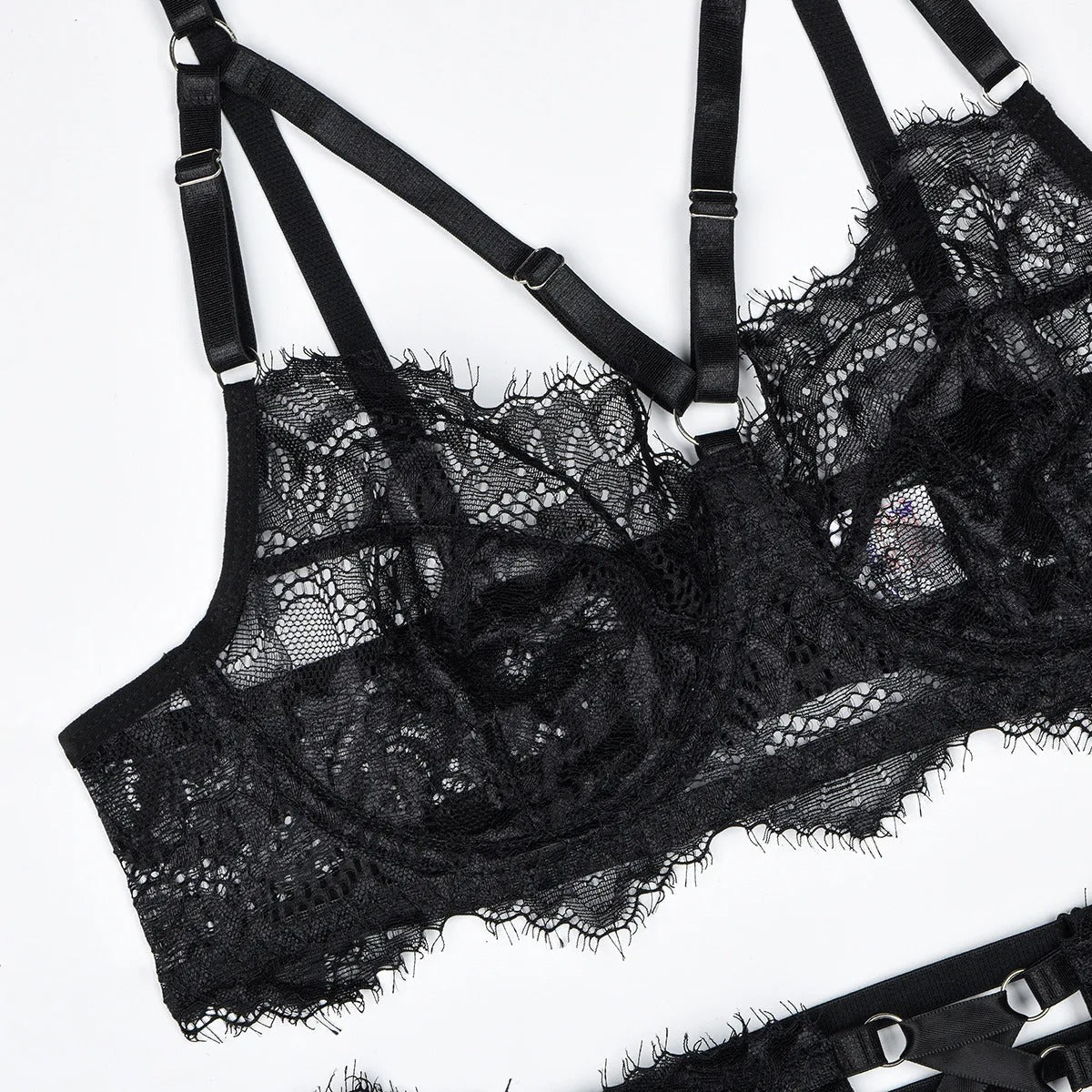 Lingerie set with gloves and choker