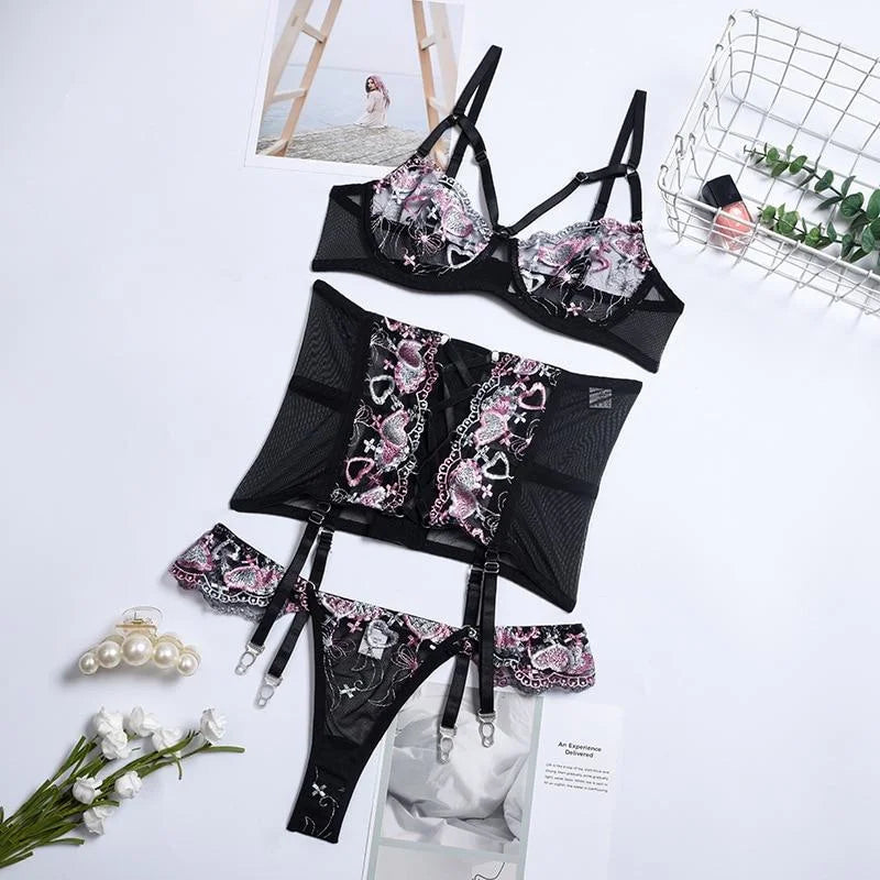 Ensemble de Lingerie Sensuelle - Ceinture Façon Corset
