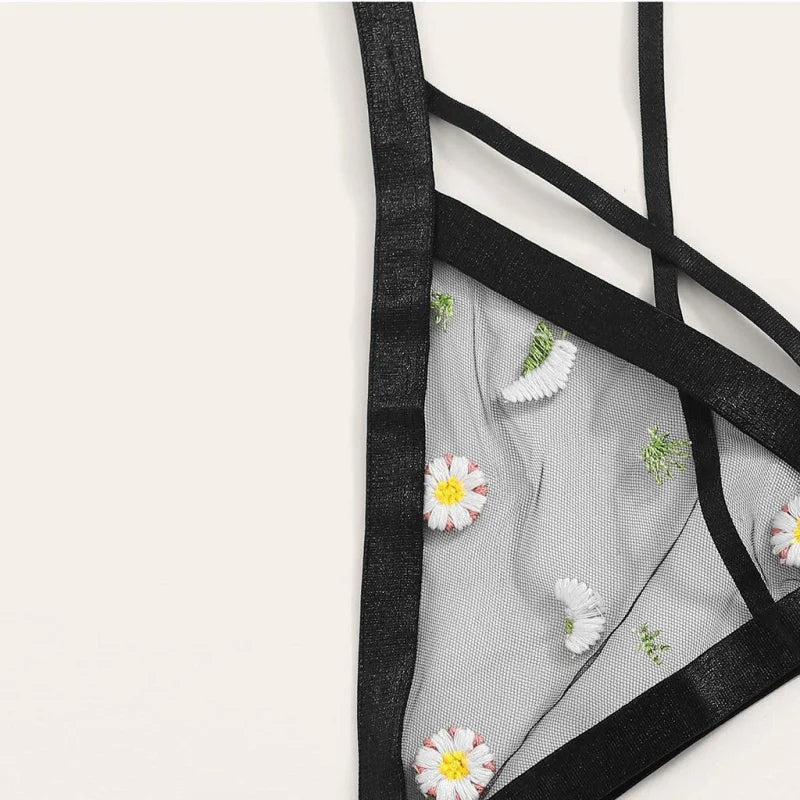 Ensemble de Sous-Vêtements - Dentelle & Marguerites