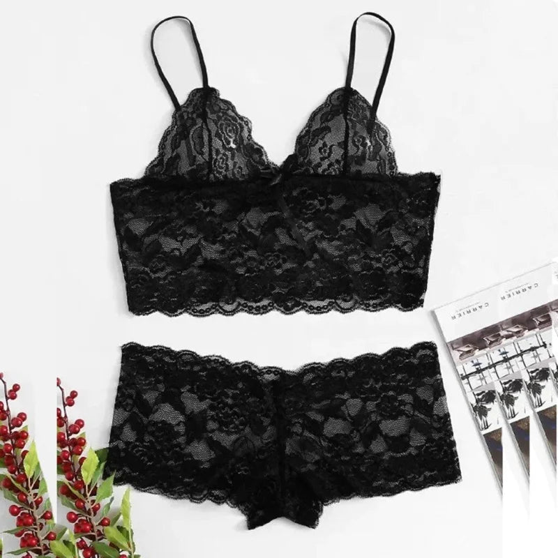 Ensemble de Sous-Vêtements Shorty - Lingerie en Dentelle