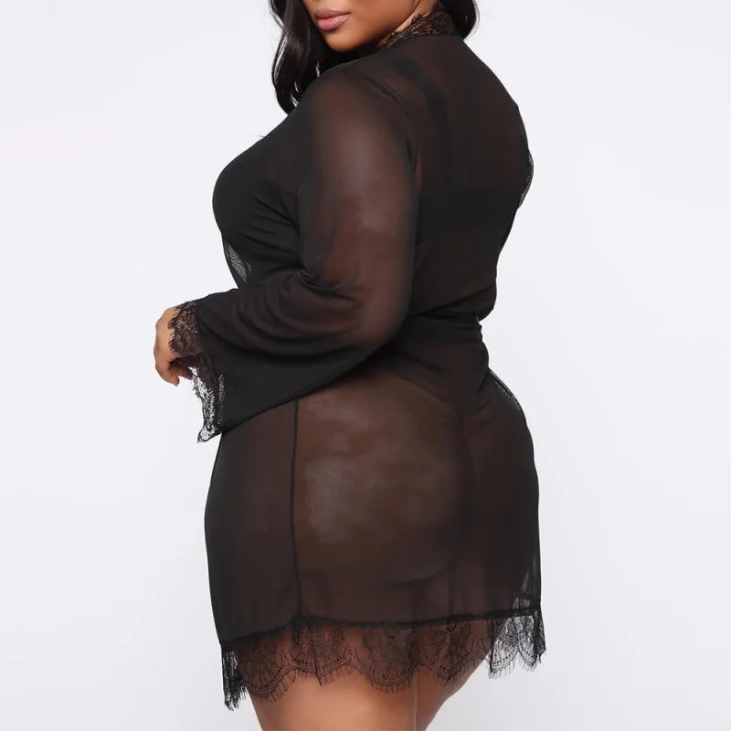 Kimono en Dentelle - Lingerie Grandes Taille
