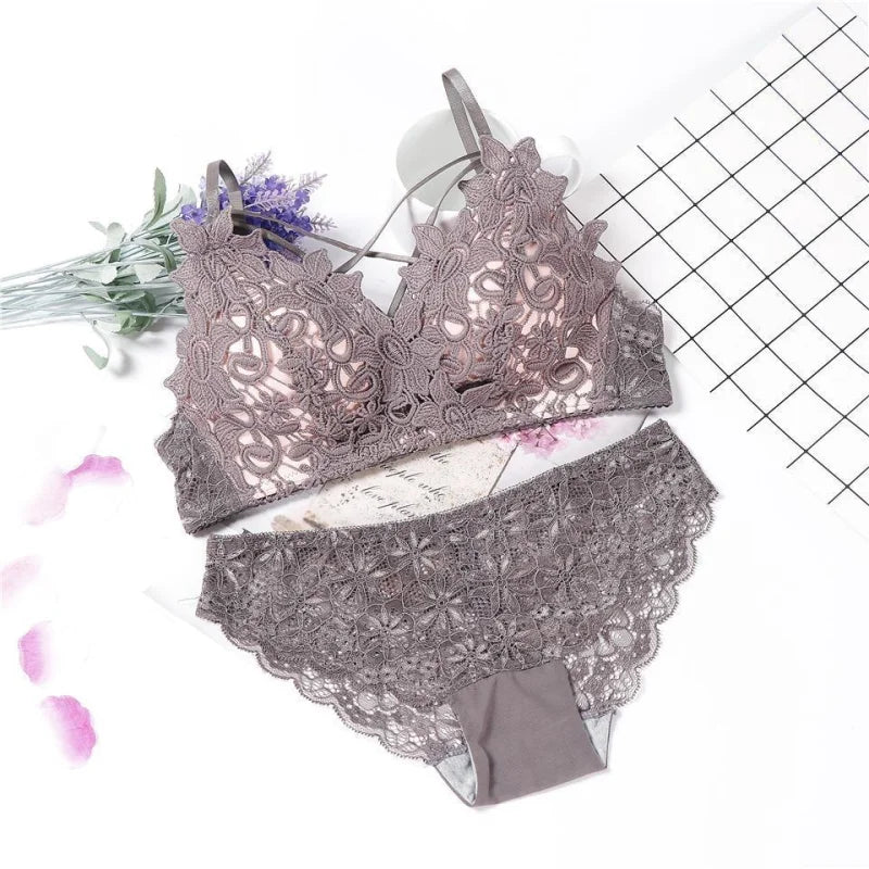 Lingerie Sexy En Dentelle Fine - Ensemble 2 Pièces