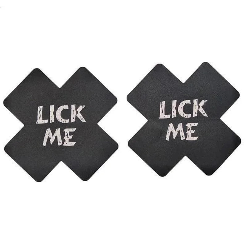 Noir Cache-tétons Autoadhésif - Lick Me