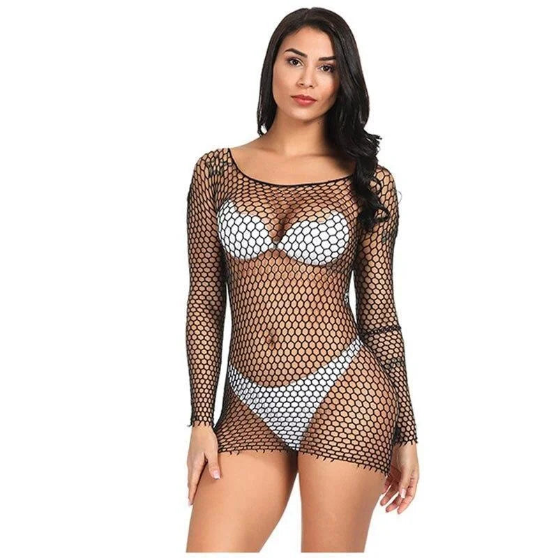 Noir Robe courte en maille