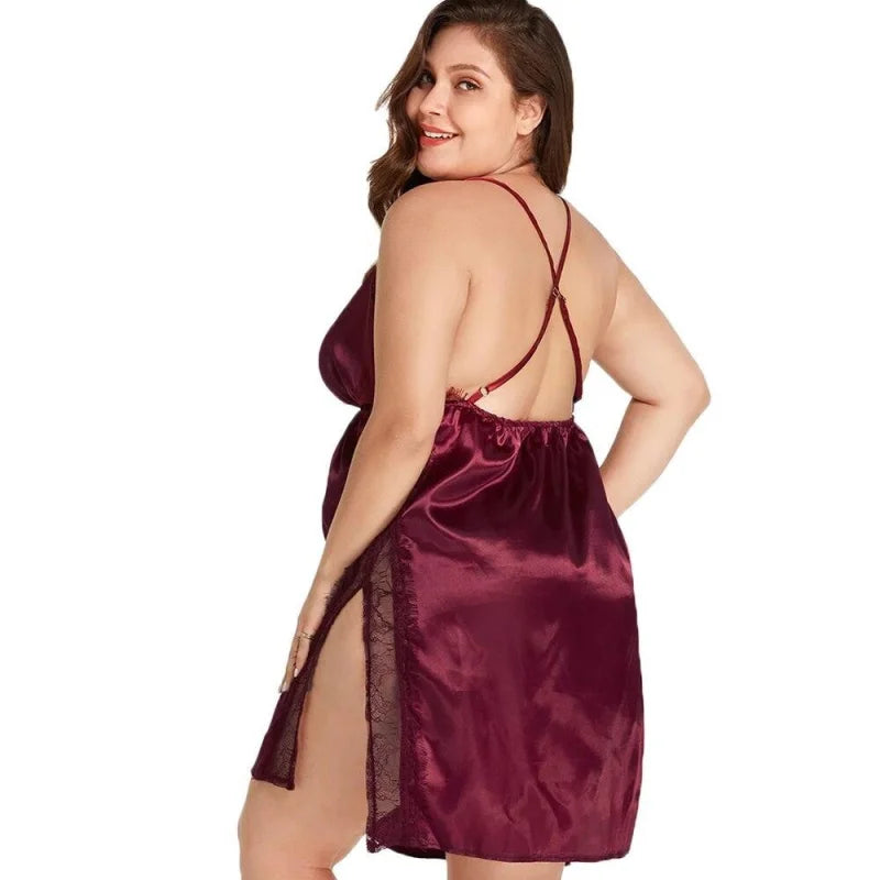 Nuisette en Satin - Grande Taille