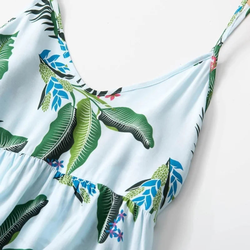 Pyjama femme à motif feuille