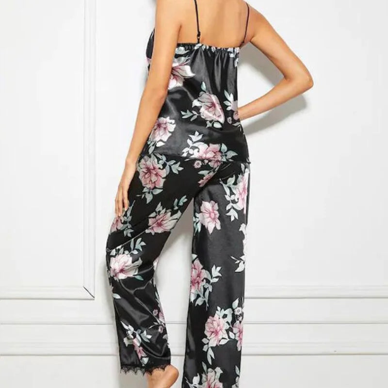 Pyjama Long pour Femme à Motif floral