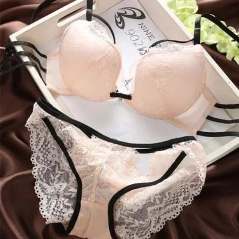 Rose Lingerie Fine Bonnet Rembourré - Ensemble 2 Pièces