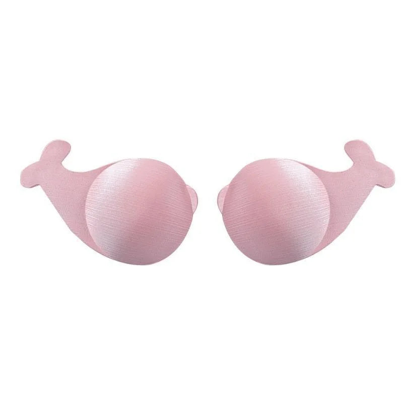 Rose Patchs poitrine en forme de dauphin