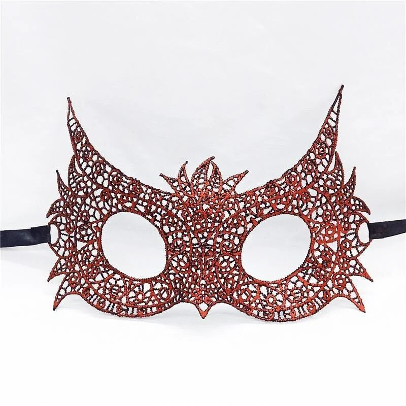 Rouge Masque pour les yeux avec un motif hibou