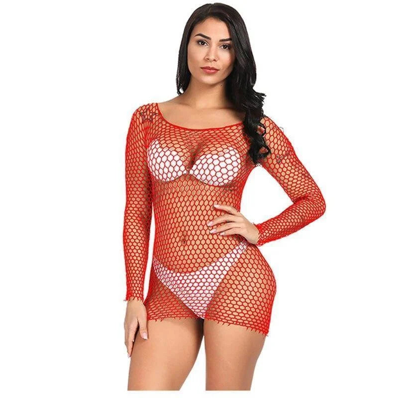Rouge Robe courte en maille