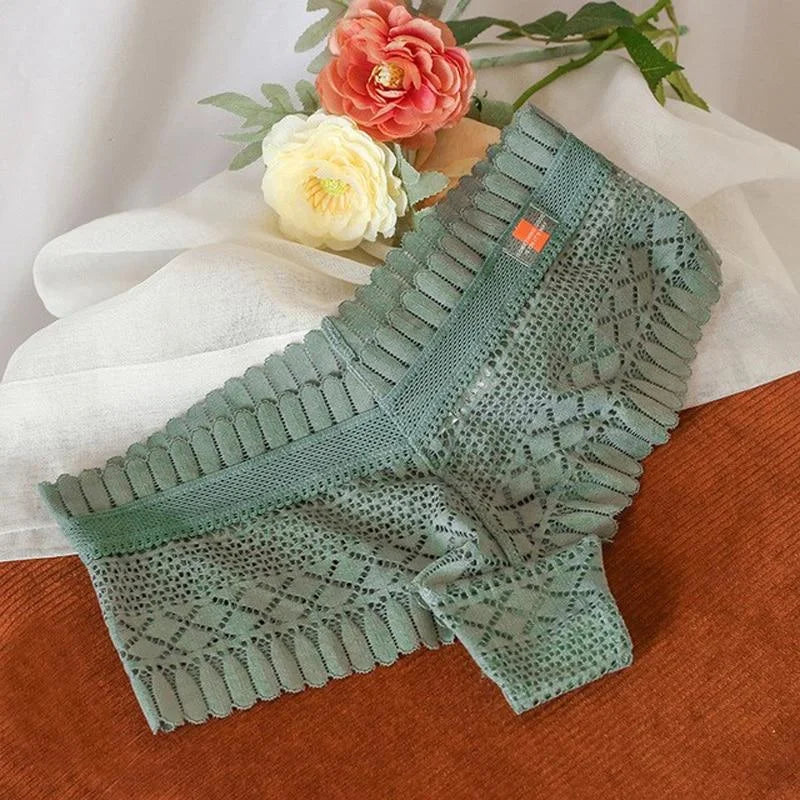 Vert Culotte Chic en Dentelle