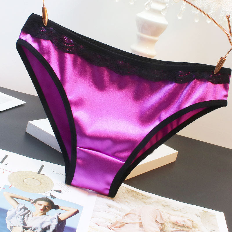 Violet Culotte en satin avec dentelle