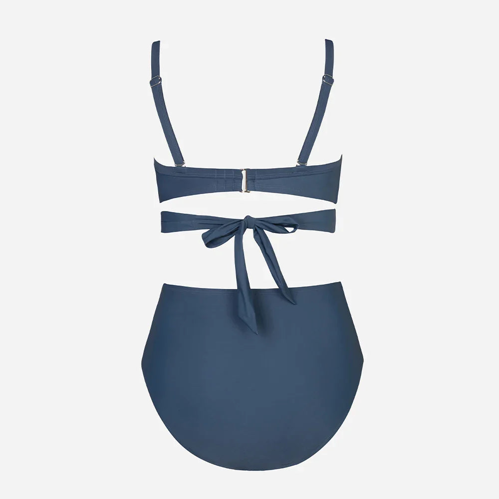 Maillot de bain deux pièces grande taille avec bretelles réglables