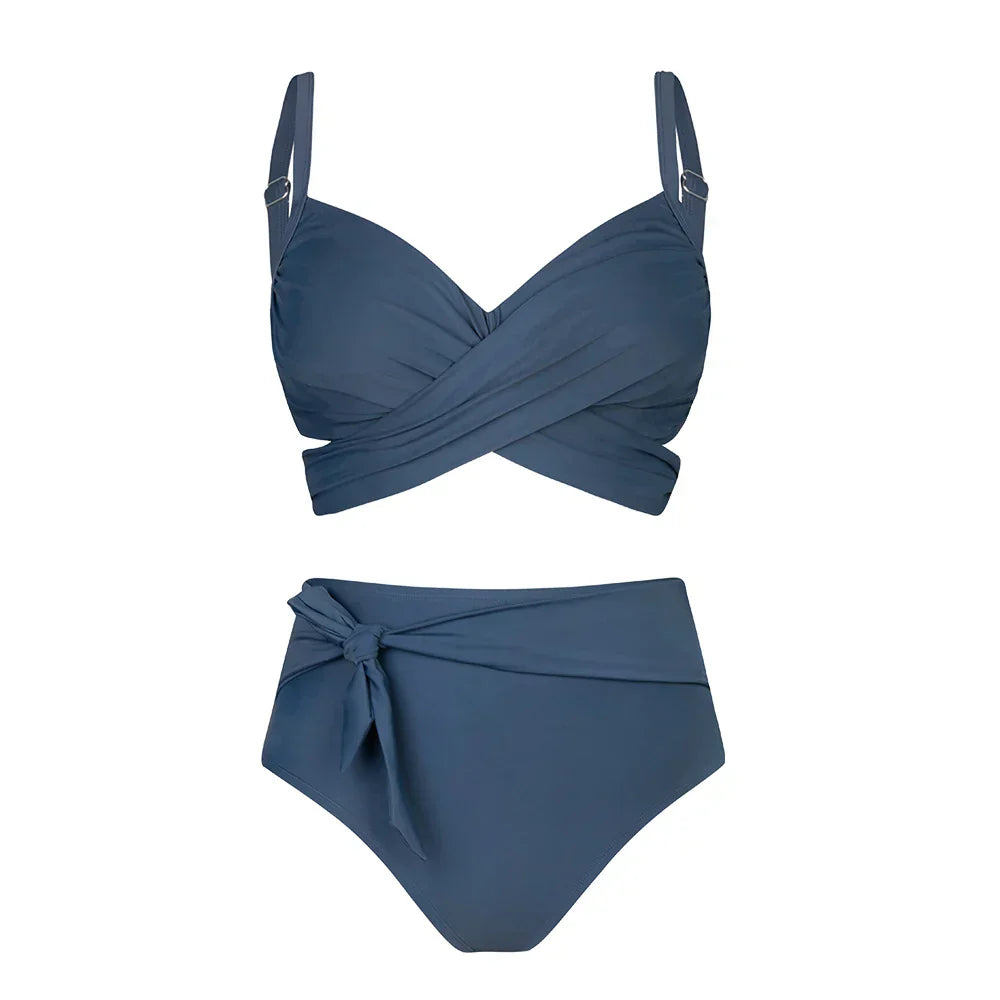 Maillot de bain deux pièces grande taille avec bretelles réglables