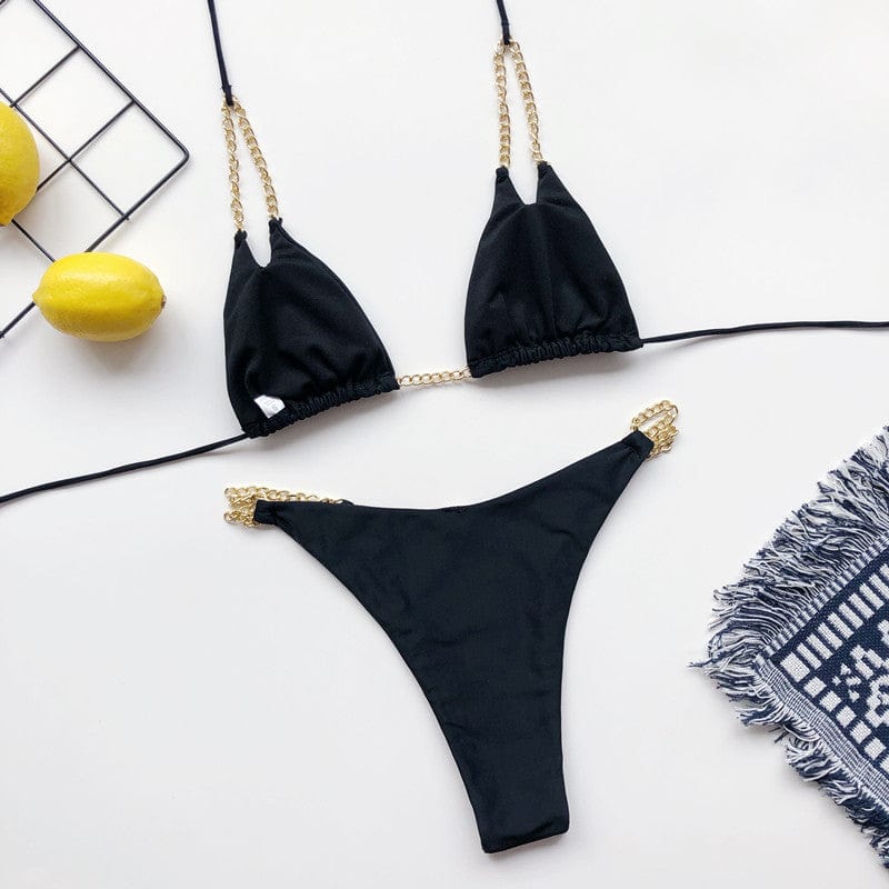 Beach bikini with tie around the neck