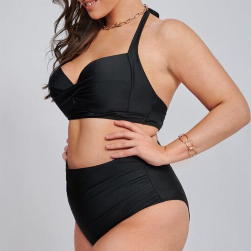 Bikini grande taille avec des culottes taille haute
