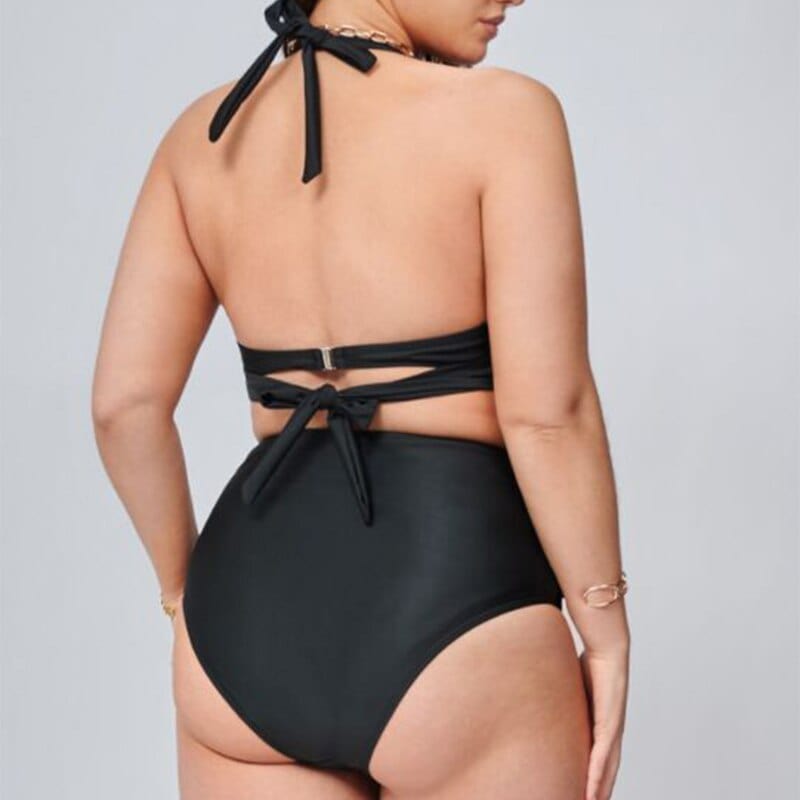 Bikini grande taille avec des culottes taille haute