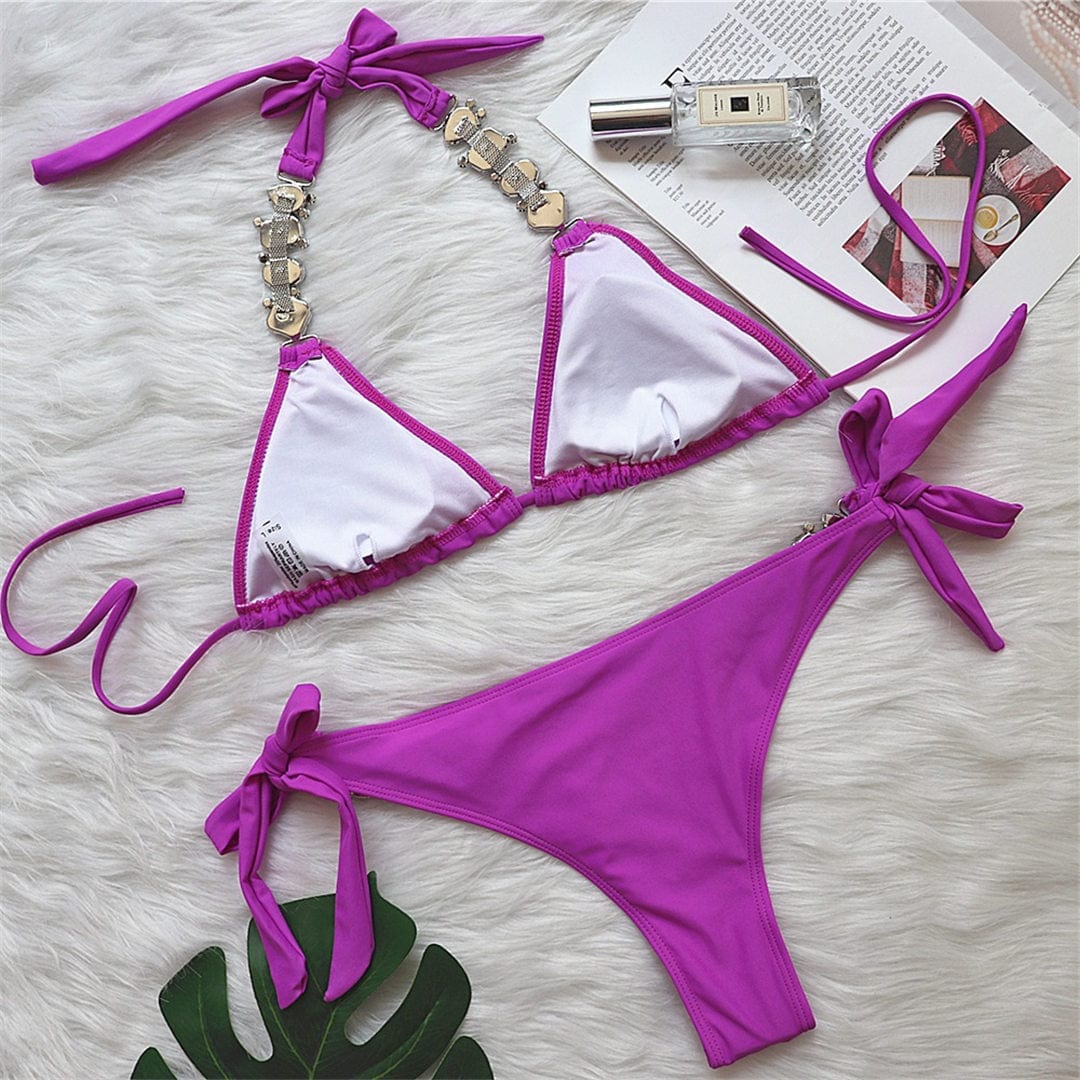 Maillot de bain deux pièces avec coupe réglable