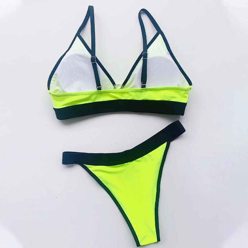 Maillot de bain deux pièces taille haute
