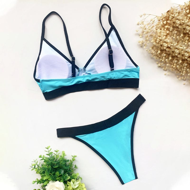 Maillot de bain deux pièces taille haute