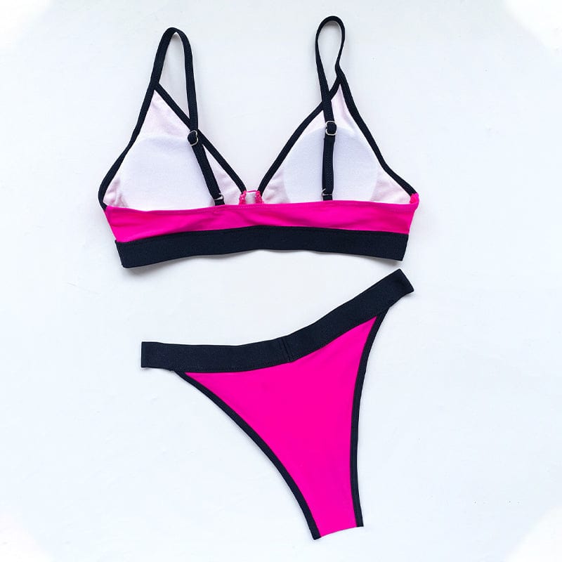 Maillot de bain deux pièces taille haute