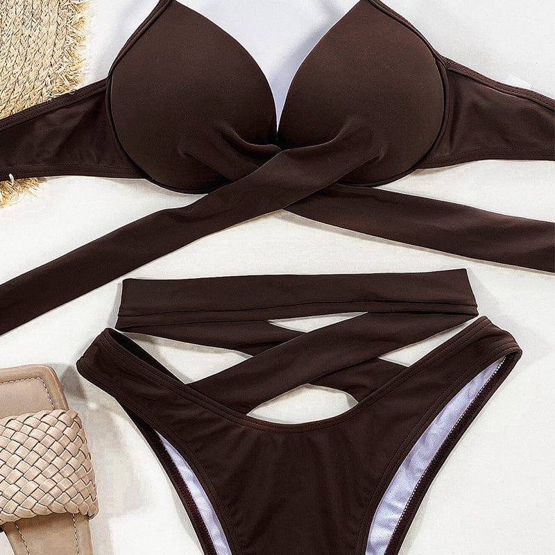 Maillot de bain deux pièces avec coupe réglable