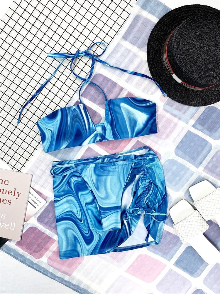 Maillot de bain trois pièces avec réglage