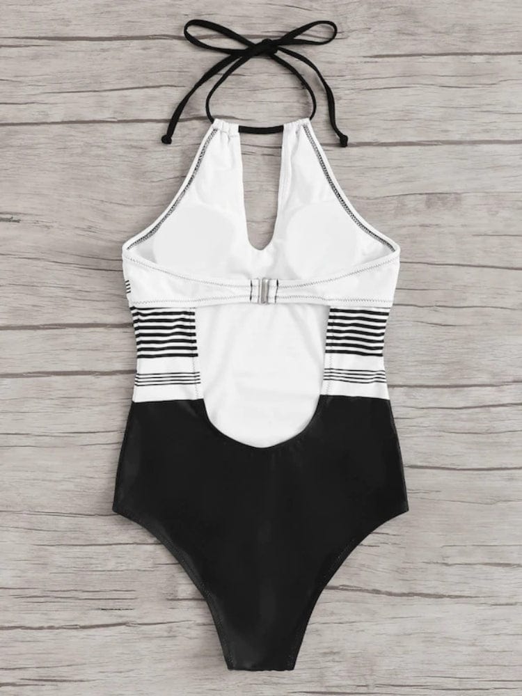 Maillot de bain une pièce style halter