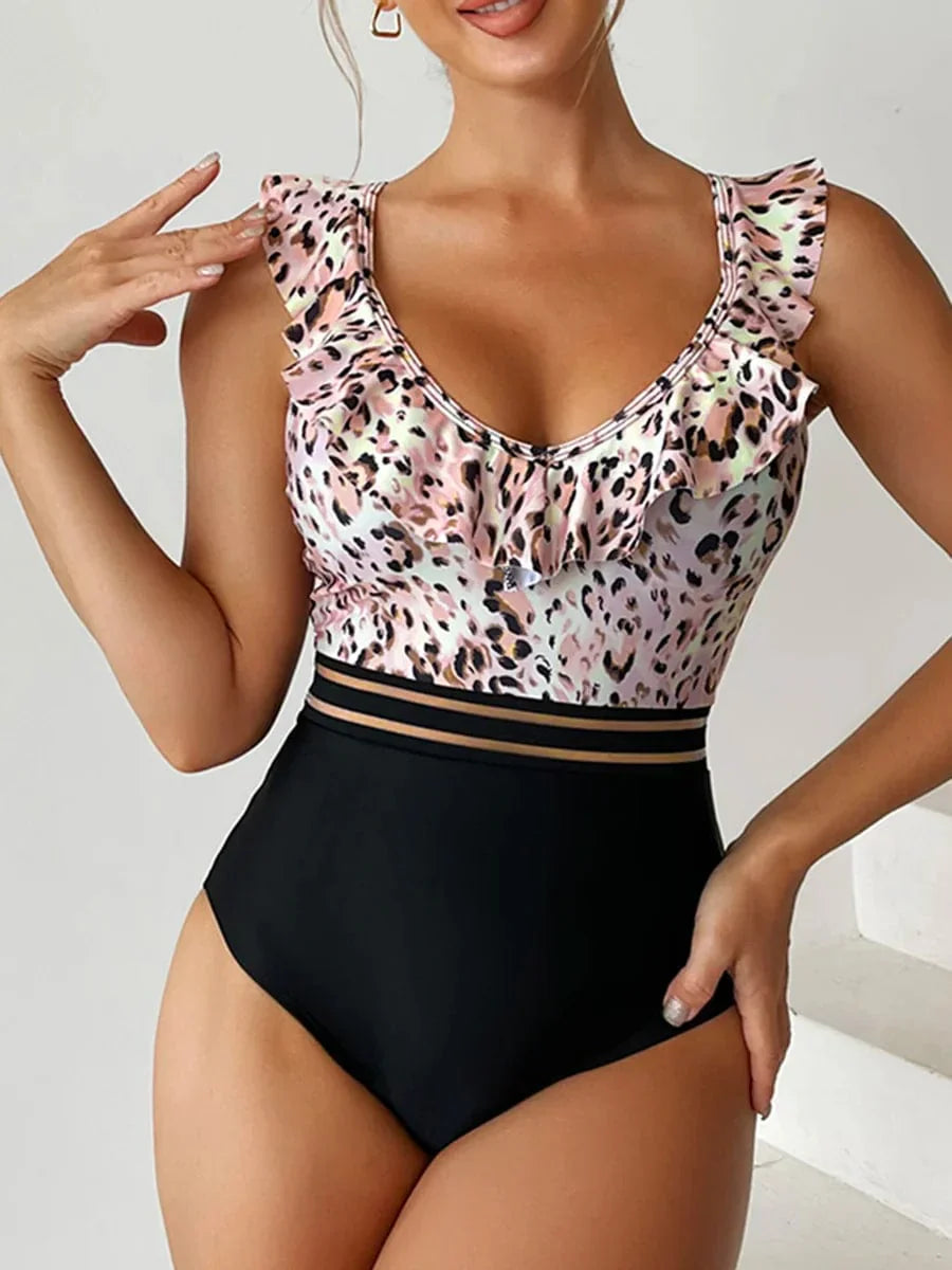 Maillot de bain une pièce avec des bretelles croisées dans le dos