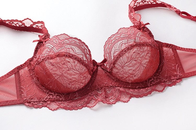 Ensemble de lingerie en dentelle avec soutien-gorge push-up