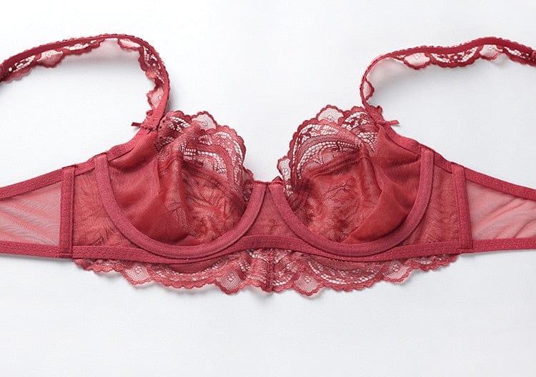 Ensemble de lingerie en dentelle avec soutien-gorge push-up