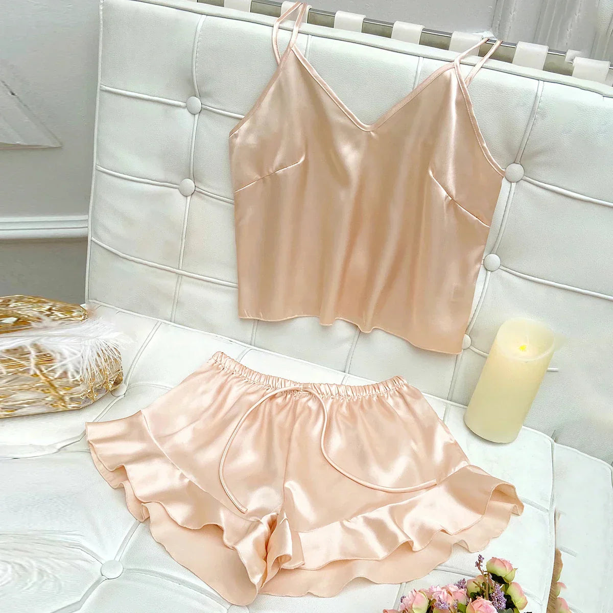 Ensemble de pyjama avec bretelles réglables