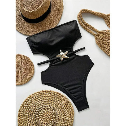 Maillot de bain une pièce avec une ceinture à la taille
