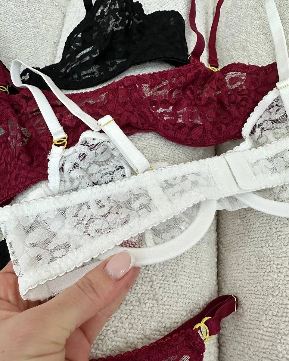 Ensemble de lingerie à motif léopard
