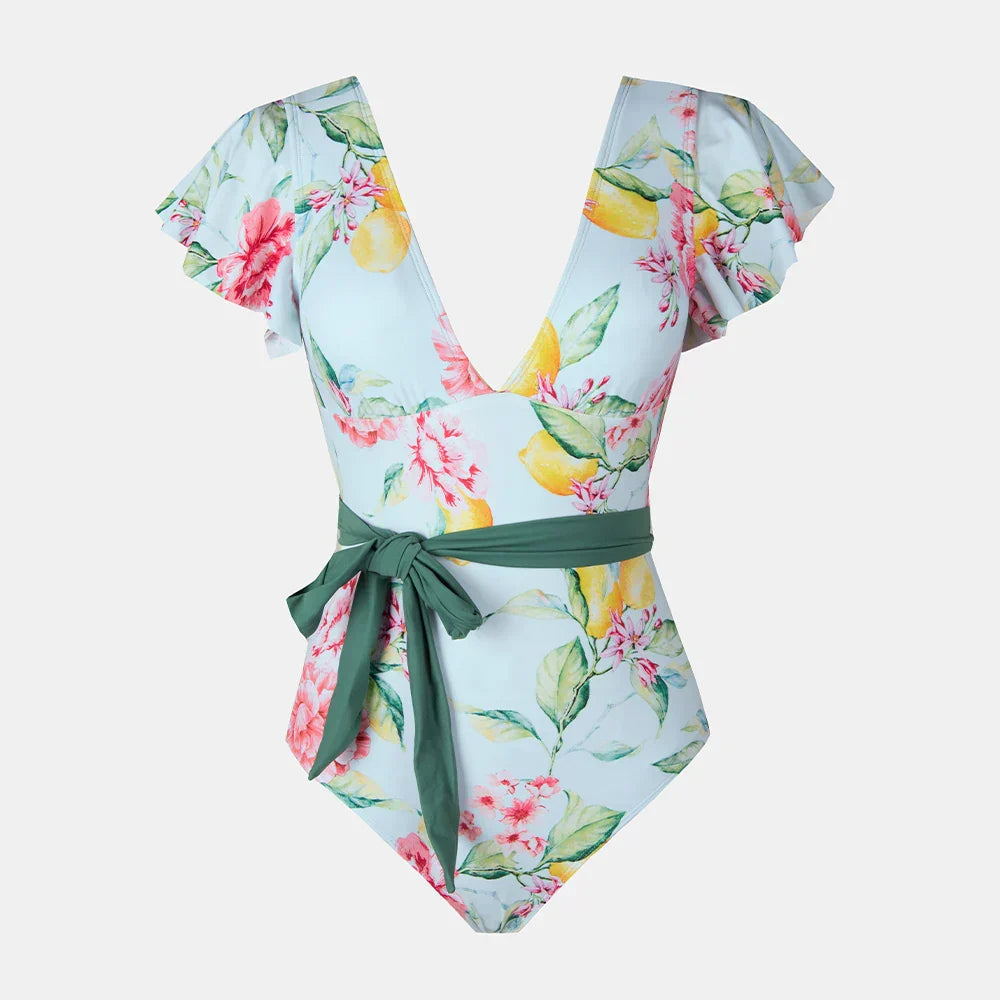 Maillot de bain une pièce avec un décolleté en V profond