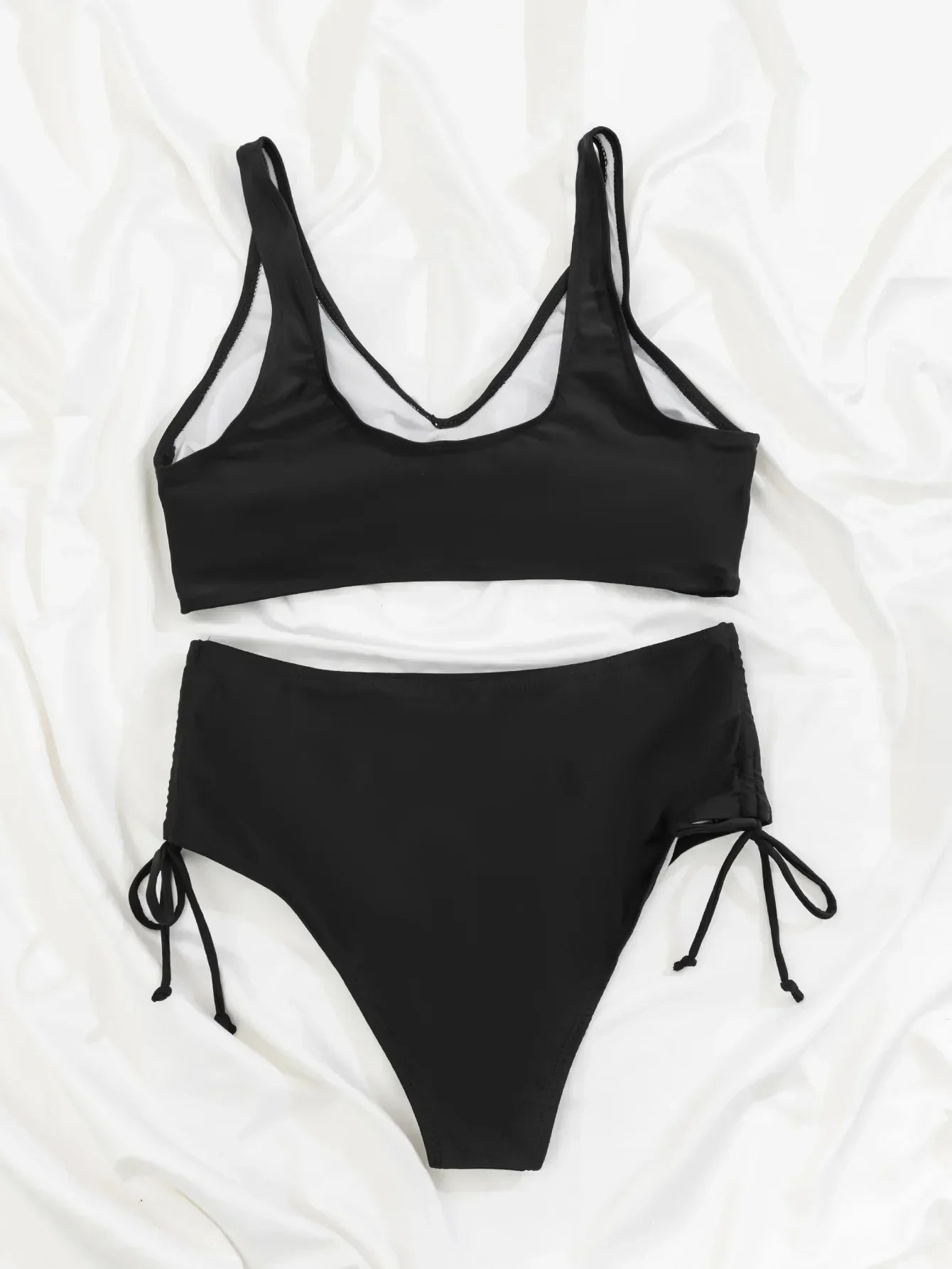 Maillot de bain deux pièces avec fronces