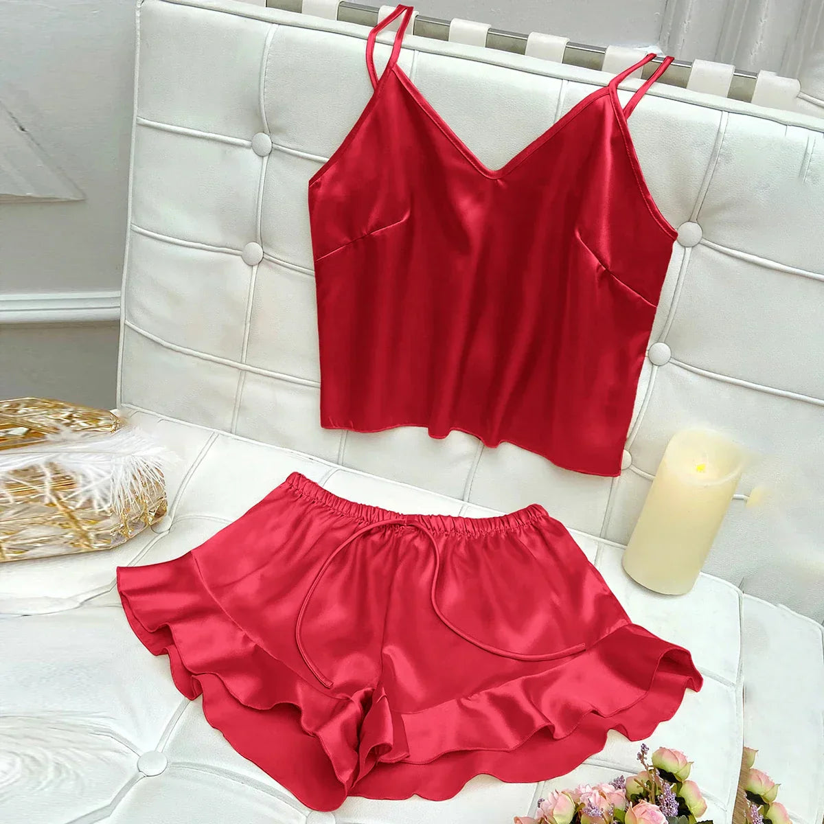 Ensemble de pyjama avec bretelles réglables