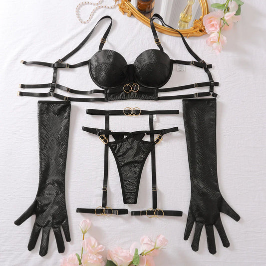 Ensemble de lingerie avec des gants