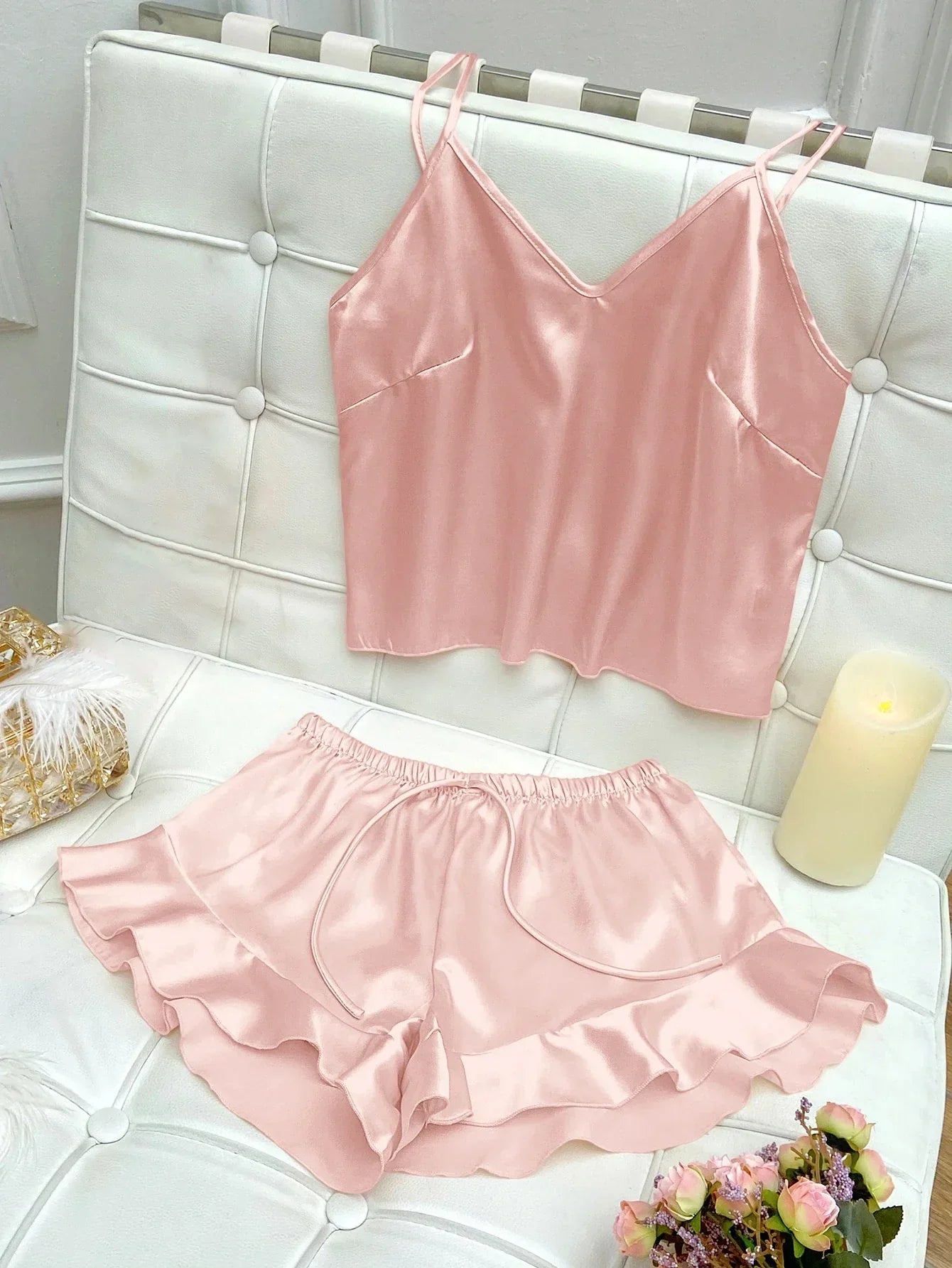Ensemble de pyjama avec bretelles réglables
