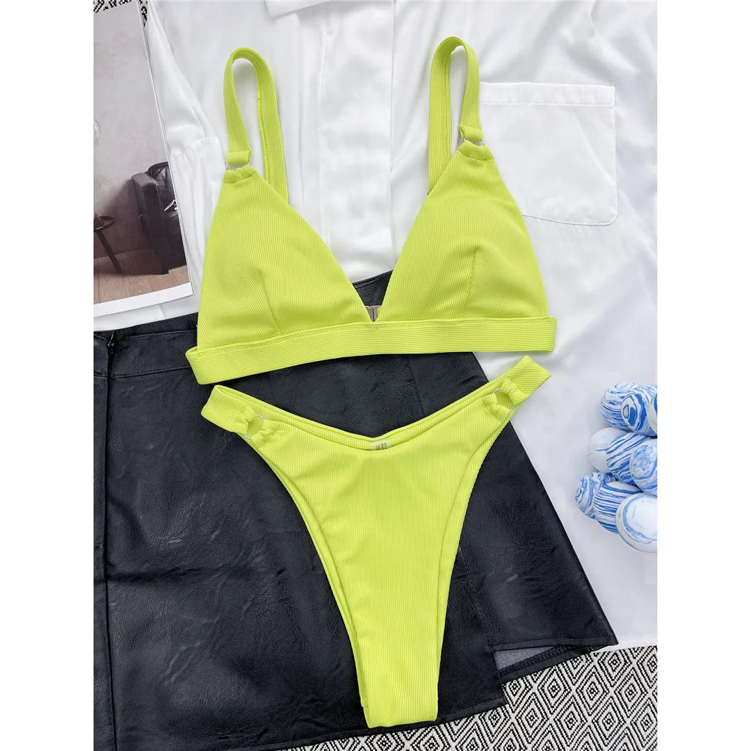 Maillot de bain deux pièces avec bretelles réglables