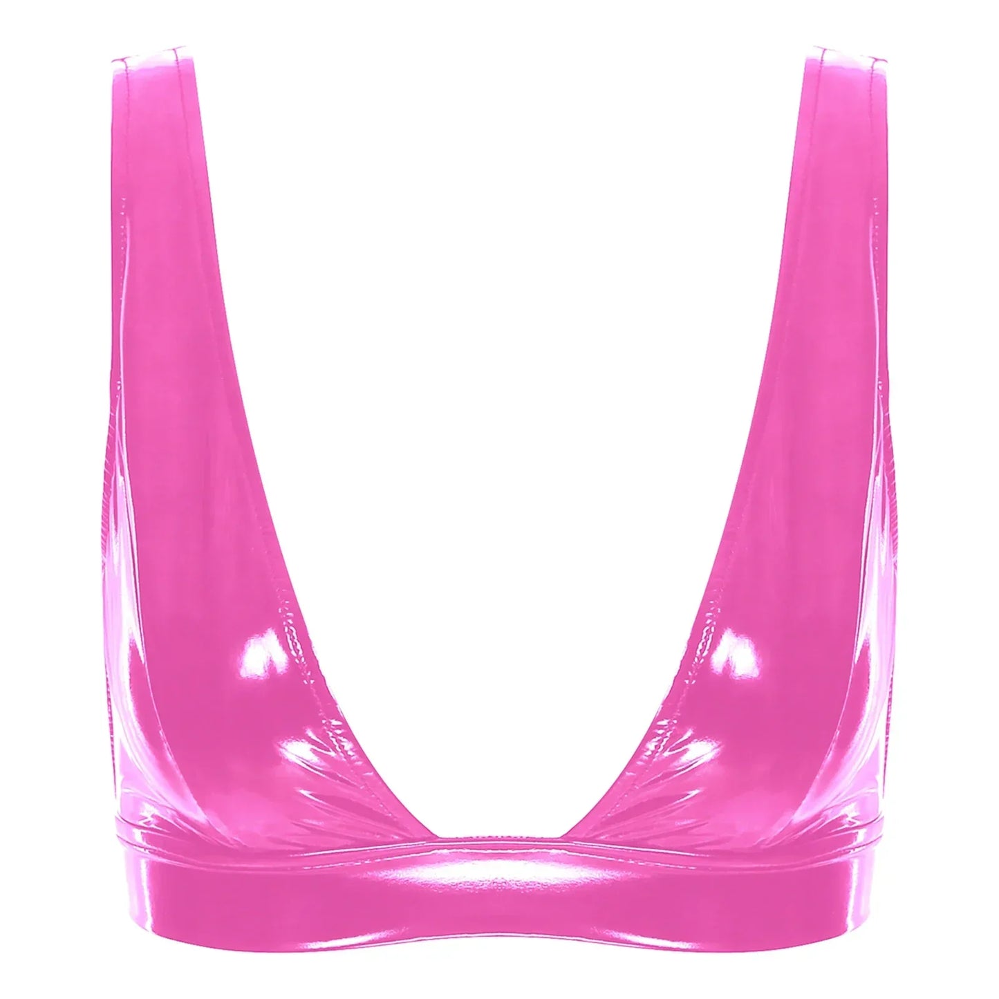 Plunge neckline bra with back closure