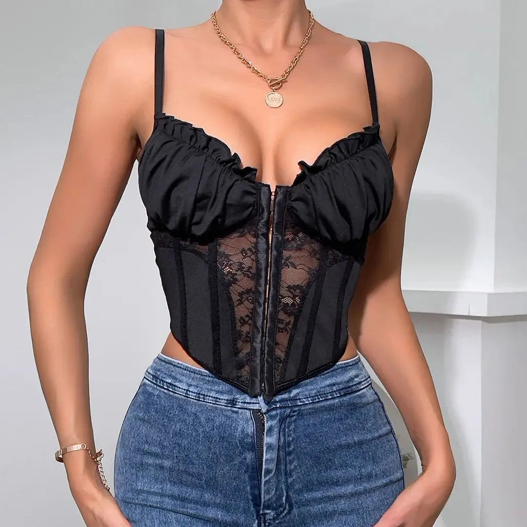 Soutien-gorge transparent avec fermeture à l'avant
