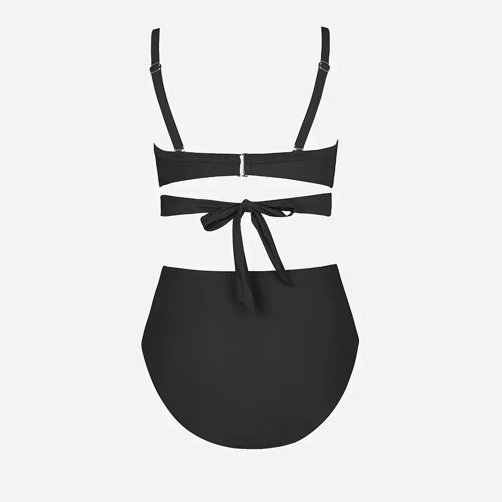 Maillot de bain deux pièces grande taille avec bretelles réglables