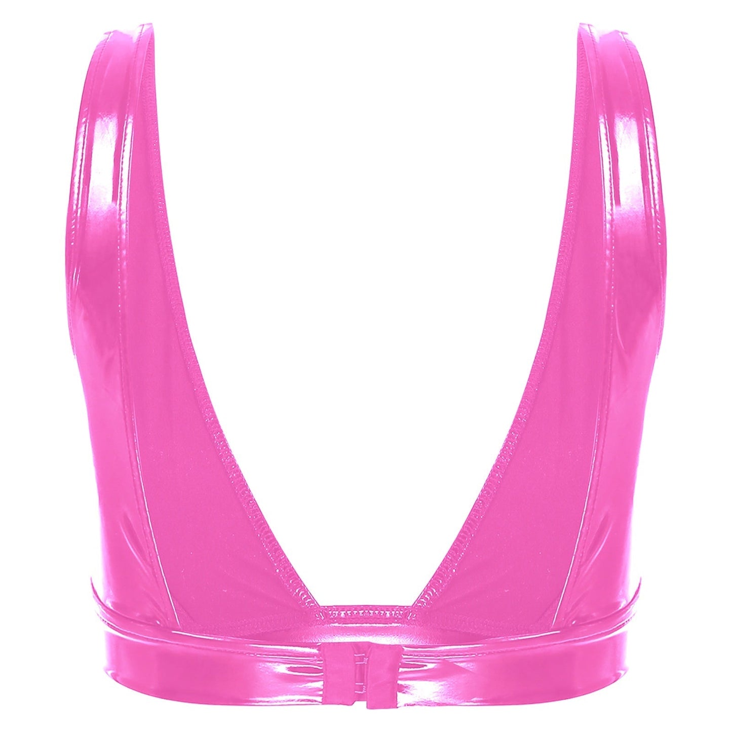 Plunge neckline bra with back closure