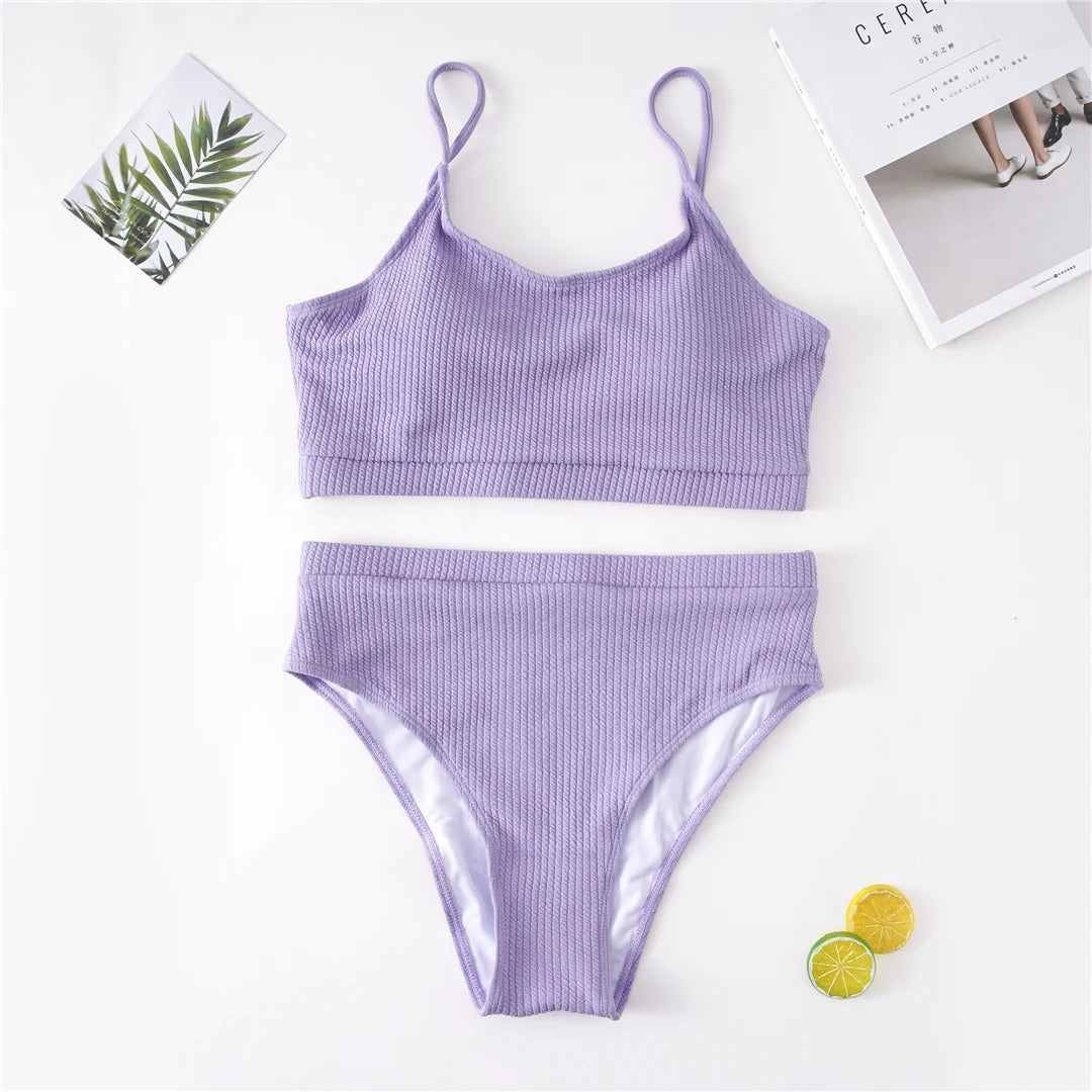 Maillot de bain deux pièces grande taille avec bretelles réglables