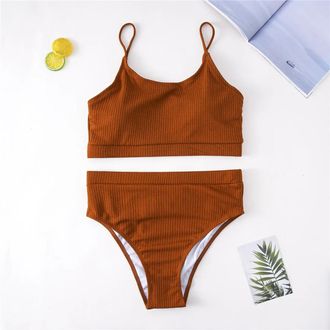 Maillot de bain deux pièces grande taille avec bretelles réglables