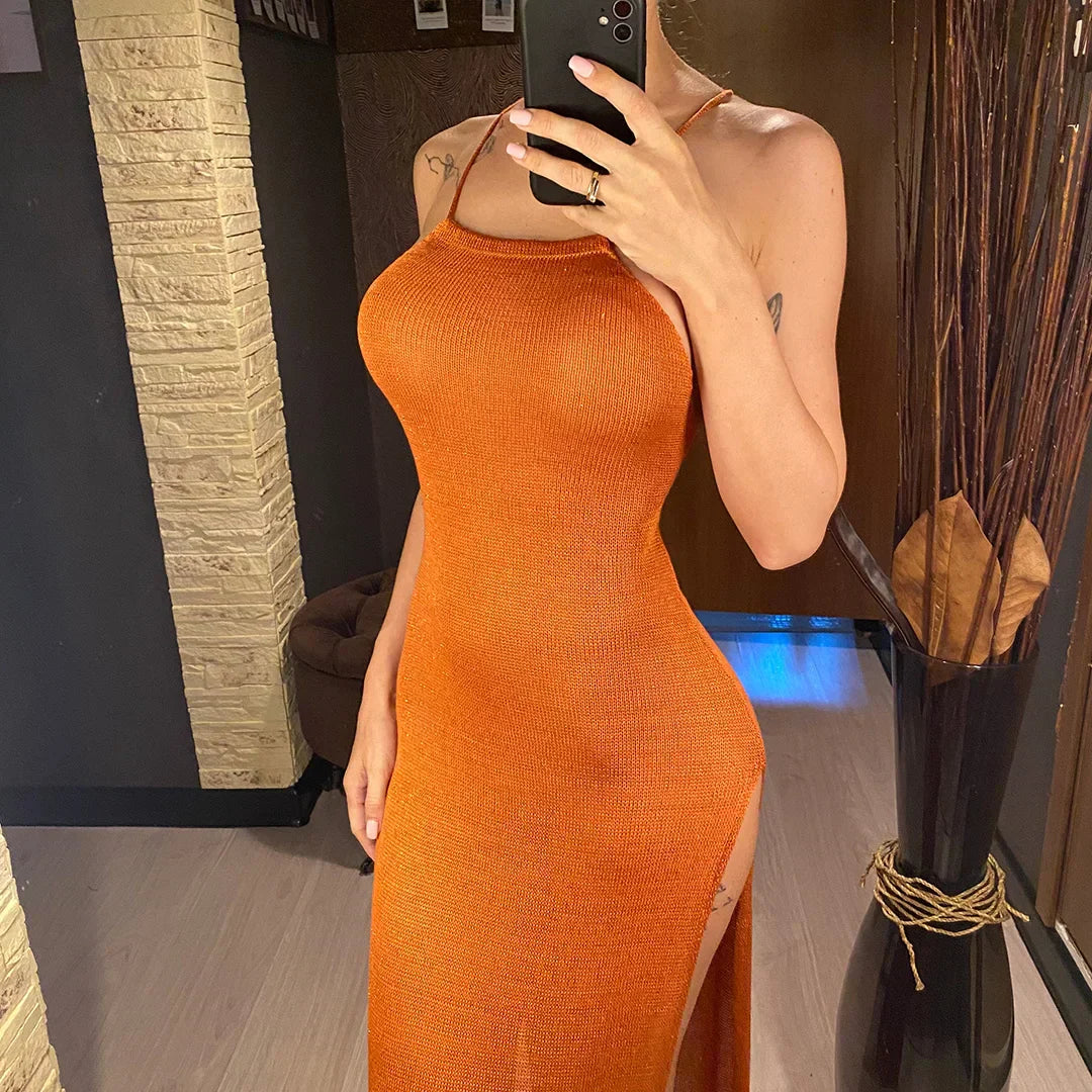 Robe de plage à dos nu