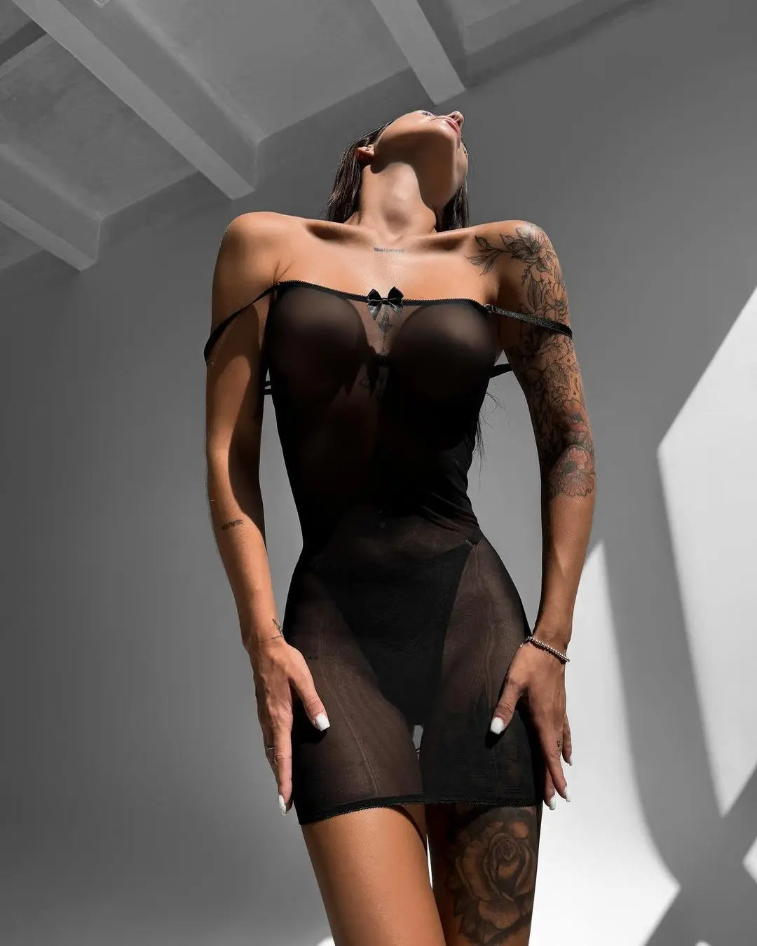 Chemise de nuit avec un lien dans le dos
